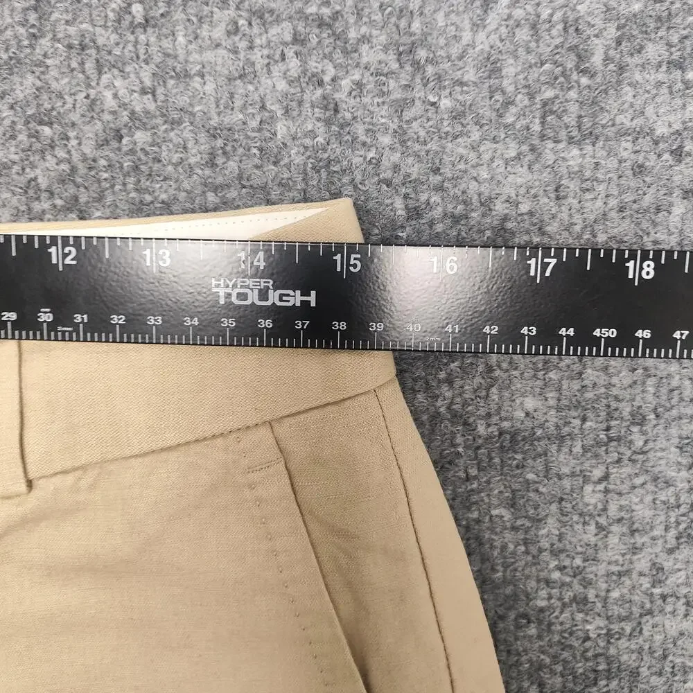 Banana Republic Pants Womens 4 Beige Linen Martin Fit Wide Leg Dress Workwear